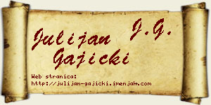 Julijan Gajicki vizit kartica